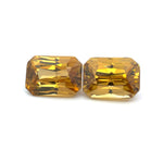 26.83 cts Natural Yellow Zircon Gemstone Pair- Emerald Shape - 24310RGT