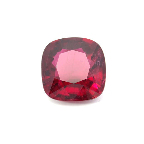 12.37 cts Natural Gemstone Red Rubellite Tourmaline - Cushion Shape - 23254RGT