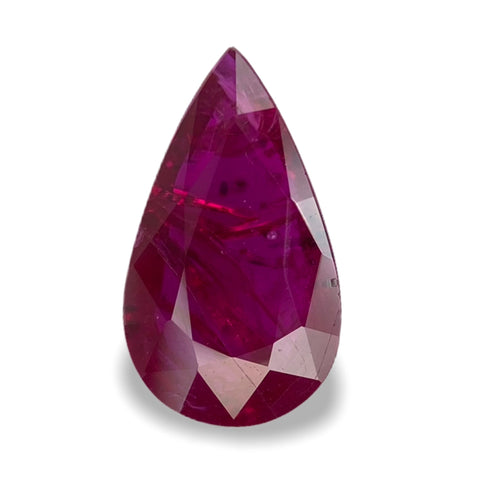 2.27cts Natural Heated Red Ruby - Pear Shape - 597RGT