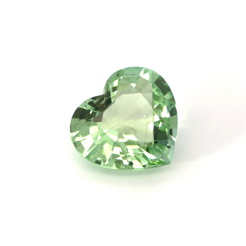 3.58 cts Natural Gemstone Pastel Green Tourmaline - Heart Shape - 1437RGT