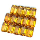 7.62cts 14Pcs Lot Natural Honey Yellow Citrine Gemstone -  6X4MM - Octagon Shape - 22002RGT