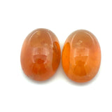 24.06cts Natural Carnelian Gemstone Pair - Oval Cabochon - 22004RGT