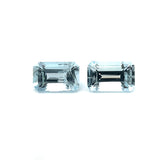 2.45cts Natural Blue Aquamarine Gemstone Pair - Octagon Shape - 22205RGT