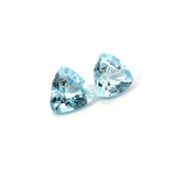 4.91 cts Natural Blue Aquamarine Gemstone - Trilliant Shape - 23064RGT