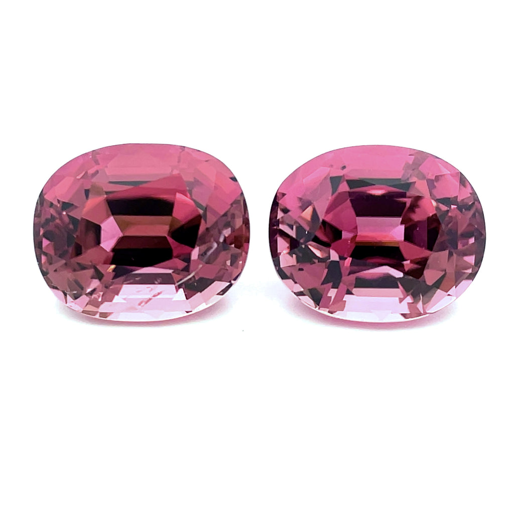4.35 cts Natural Gemstone Pink Tourmaline Pair - Oval Shape - 23282RGT