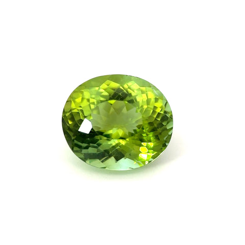 5.42 cts Natural Gemstone Vibrant Olive Green Tourmaline - Oval Shape - 23341RGT