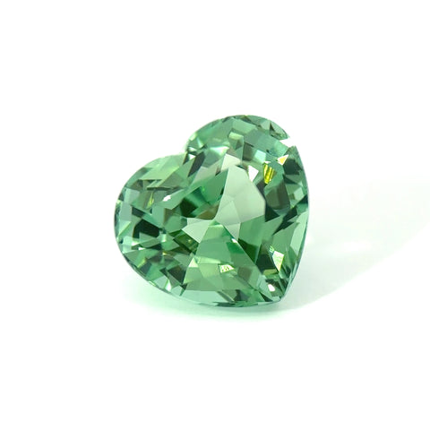 6.62 cts Natural Gemstone Lagoon Mint Green Tourmaline - Heart Shape - 23349RGT