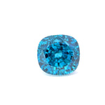 11.91 cts Natural Gemstone Blue Zircon from Cambodia - Cushion Shape - 23357RGT
