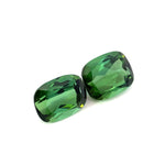 5.86 cts Natural Green Tourmaline Gemstone Pair - Cushion Shape - 23399RGT
