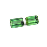 5.32 cts Natural Bottle Green Tourmaline Gemstone Pair - Octagon Shape - 23409RGT