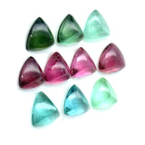 6.95cts 10Pcs Lot Natural Multi-Color Tourmaline Gemstone  - 6MM - Trilliant Shape - 23448RGT