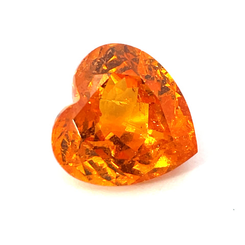 4.10cts Natural Gemstone Mandarin Spessartite Garnet - Heart Shape - 23463RGT