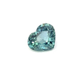 1 carats heart shaped teal sapphire