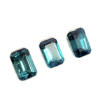 1.68cts 3Pcs Lot Natural Blue Tourmaline Gemstone - 6X4MM - Octagon Shape - 23779RGT