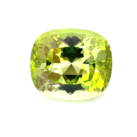 11.08 cts Natural Gemstone Yellow Green Tourmaline - Cushion - 23854RGT