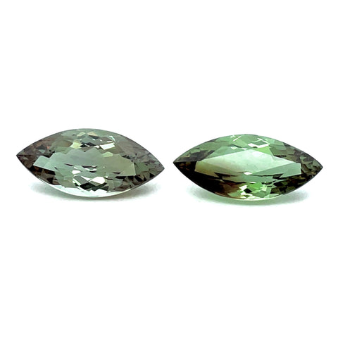 4.22cts Natural Alexandrite Color Change Gemstone Pair - Marquise Shape - 23914C/R