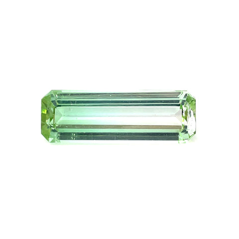 3.67 cts Natural Pastel Green Tourmaline Gemstone - Emerald Shape - 24080RGT