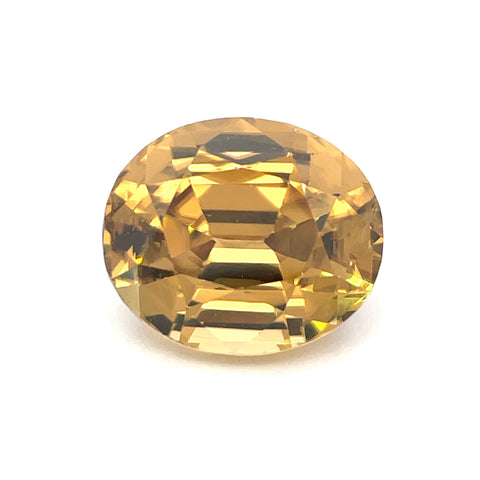 12.80 cts Natural Yellow Zircon Gemstone - Oval Shape - 24107RGT