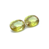 3.54cts Natural Madagascar Green Sphene Gemstone Pair - Oval Shape - 24947RGT