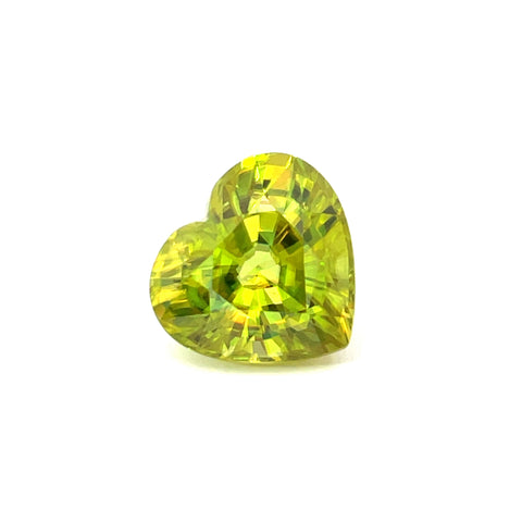 6.30 cts Natural Madagascar Green Sphene Gemstone - Heart Shape - 24298RGT