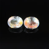 7.65cts Natural Rainbow Moonstone Gemstone Pair - Oval Shape - 24859RGT