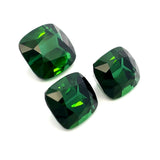 18.75cts Natural Green Tourmaline Gemstone - 3Pcs Set Pair - Cushion Shape - 24878RGT