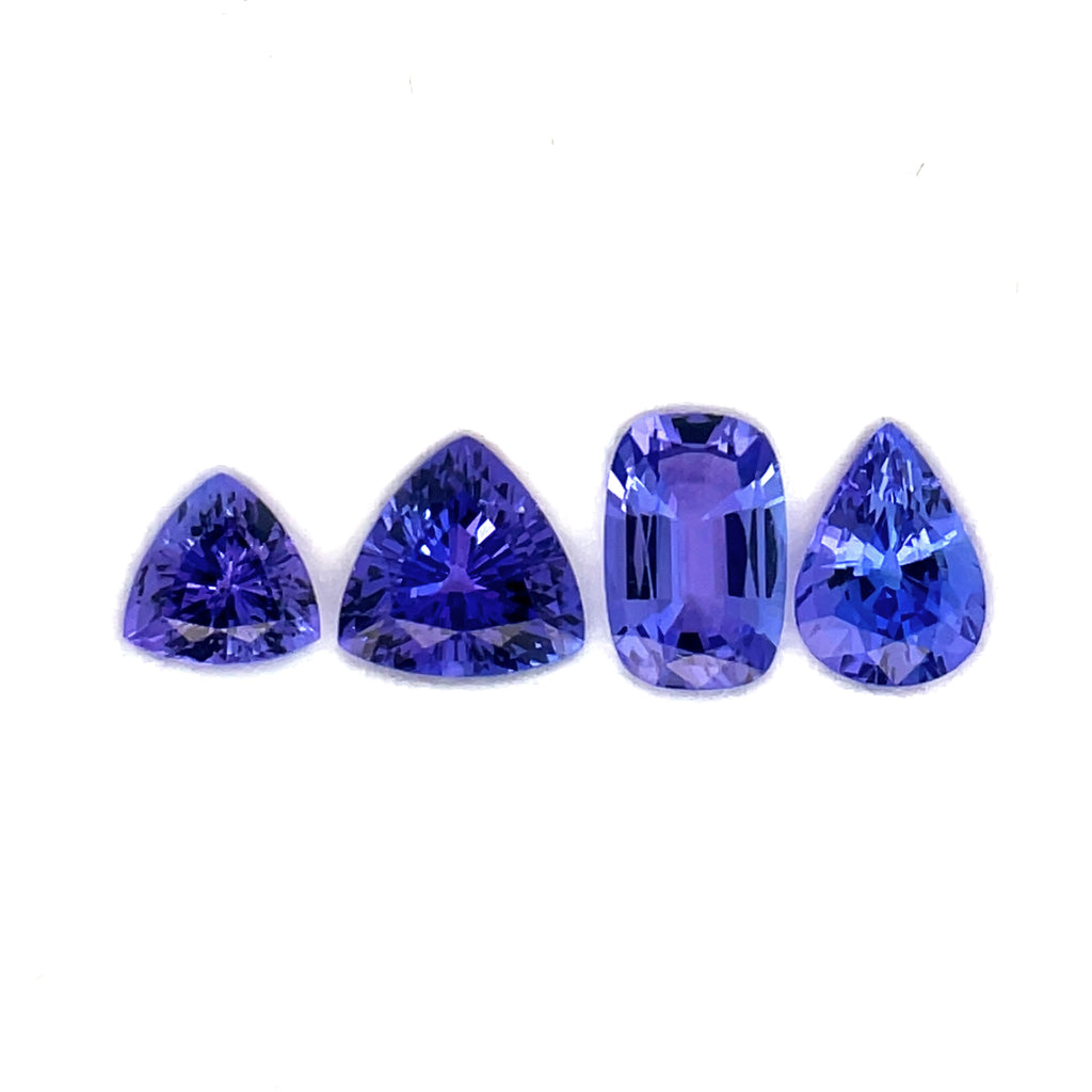 2.66cts 4Pcs Lot Natural Blue Tanzanite Gemstone - Mix Shape - 24966RGT