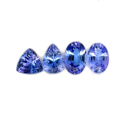 3.06cts 4Pcs Lot Natural Blue Tanzanite Gemstone - Mix Shape - 24967RGT