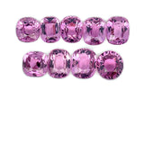 12.54cts 9Pcs Lot Natural Malaya Garnet Gemstone - Cushion Shape - 24981RAS