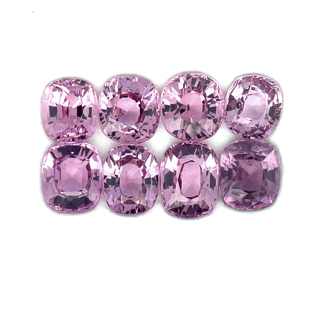 12.20cts 8Pcs Lot Natural Malaya Garnet Gemstone - Cushion Shape - 24982RAS