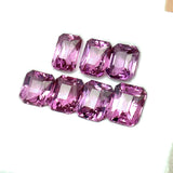 8.55cts 7Pcs Lot Natural Malaya Garnet Gemstone - Octagon Shape - 24984RAS