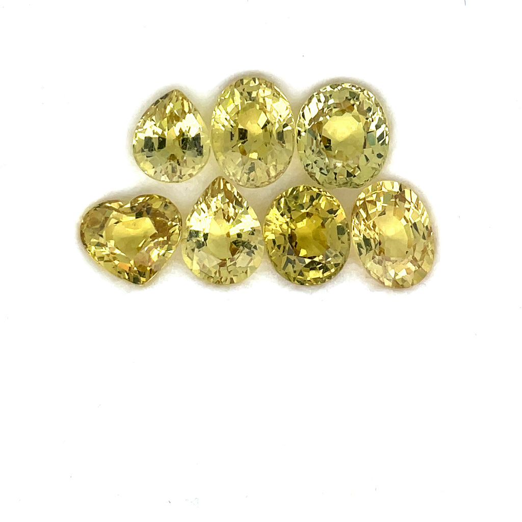 7.77cts 7Pcs Lot Natural Yellow Mali Garnet Gemstone  - Mix Shape - 24991RGT