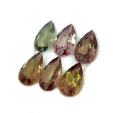 4.29cts 6Pcs Lot Natural Color Change Garnet Gemstone - Pear Shape - 24996RGT