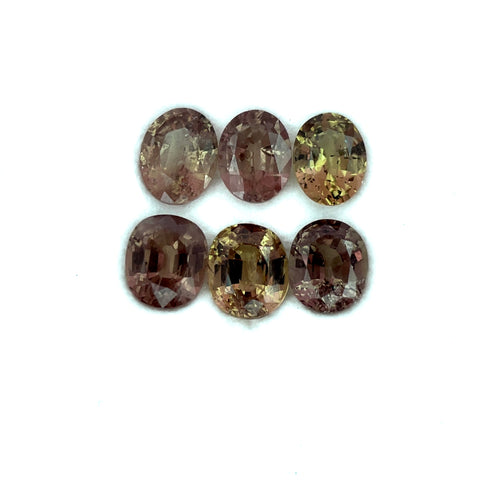 6.00cts 6Pcs Lot Natural Color Change Garnet Gemstone - 6X5MM - Oval Shape - 25000RGT