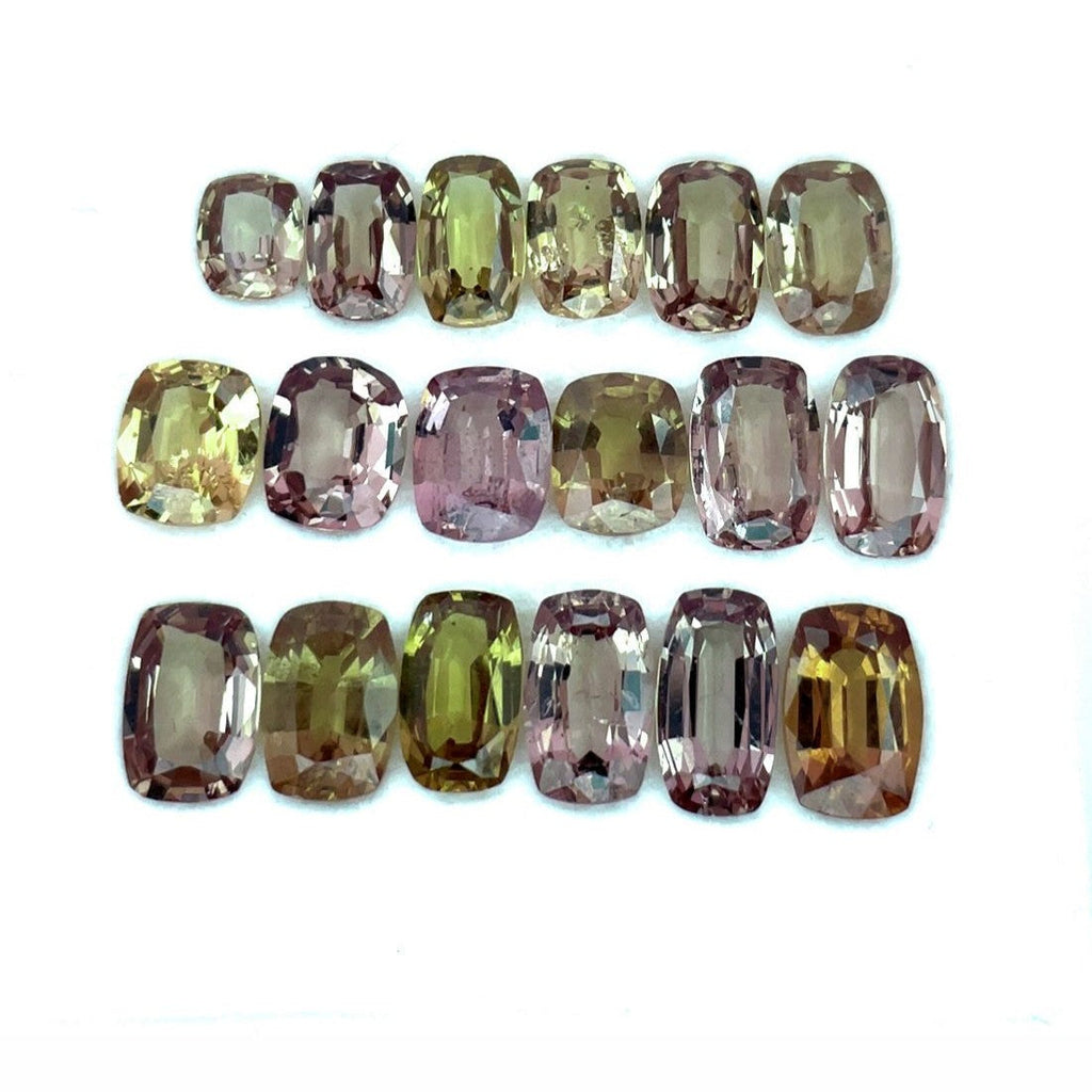 9.61cts 18Pcs Lot Natural Color Change Garnet Gemstone - Cushion Shape - 25004RGT