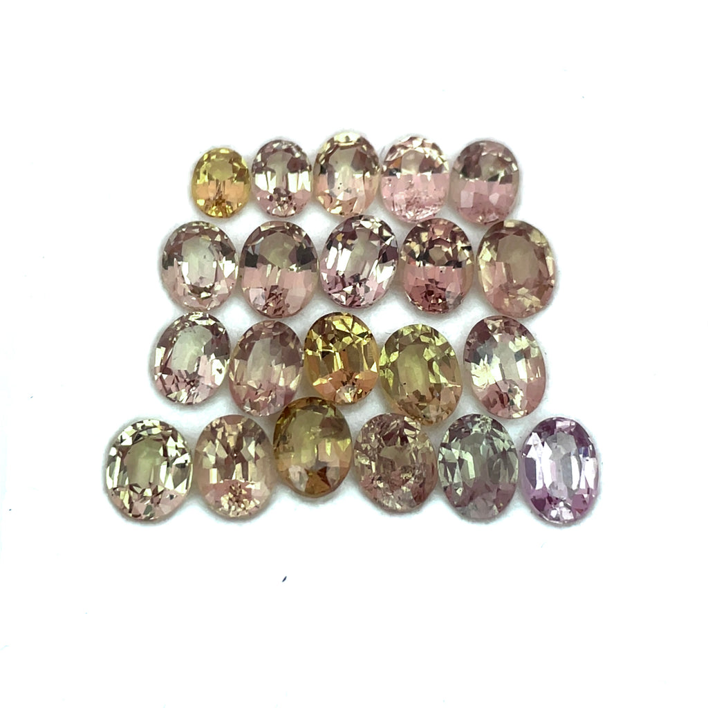 7.76cts 21Pcs Lot Natural Color Change Garnet Gemstone - Oval Shape - 25005RGT