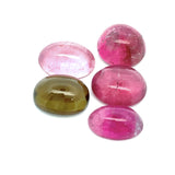 24.44cts Natural Bi-Color Tourmaline Gemstone - Mix Cabochon - 25114RGT