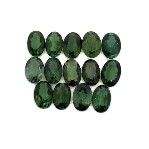 6.19cts 12Pcs Lot Natural Green Tourmaline Gemstone - 6X4MM - Oval Shape - 25186RGT