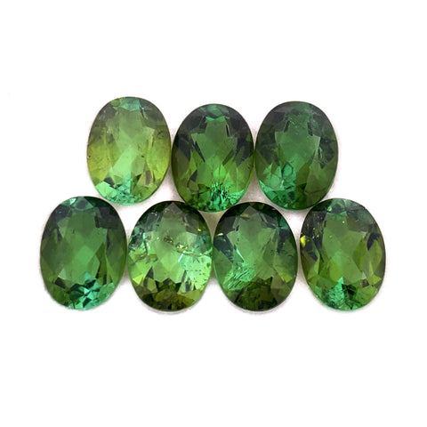 8.07cts 7Pcs Lot Natural Green Tourmaline Gemstone - 8X6MM - Oval Shape - 25190RGT
