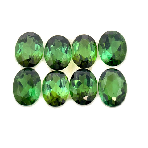 10.00cts 8Pcs Lot Natural Bi-Color Tourmaline Gemstone - 8X6MM - Oval Shape - 25193RGT