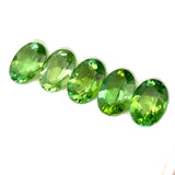 3.66cts 5Pcs Lot Natural Green Tourmaline Gemstone - 7X5MM - Oval Shape - 25198RGT