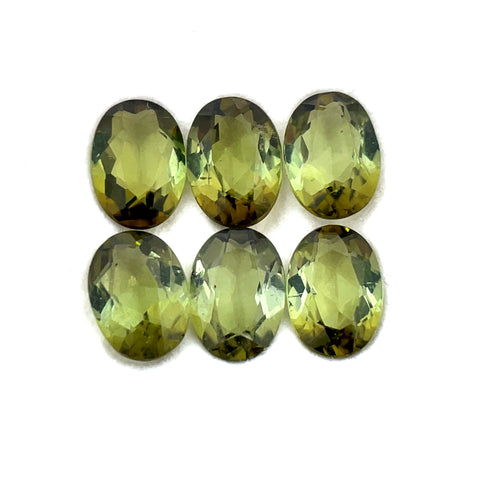 4.38cts 6Pcs Lot Natural Green Tourmaline Gemstone - 7X5MM - Oval Shape - 25199RGT