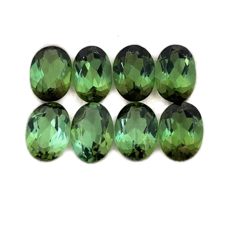 5.65cts 8Pcs Lot Natural Green Tourmaline Gemstone - 7X5MM - Oval Shape - 25206RGT