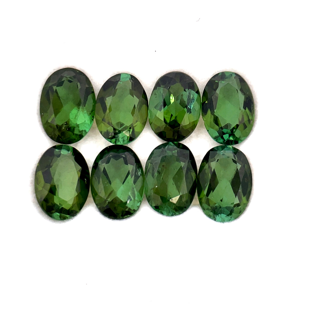 6.12cts 8Pcs Lot Natural Green Tourmaline Gemstone - 7X5MM - Oval Shape - 25213RGT