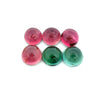 4.20cts 6Pcs Lot Natural Bi-Color Tourmaline Gemstone - 5/5.5MM - Round Cabochon - 25237RGT