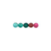 7.22cts 5Pcs Lot Natural Bi-Color Tourmaline Gemstone - 6.5MM - Round Cabochon - 25238RGT