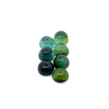 12.93cts 7Pcs Lot Natural Bi-Color Tourmaline Gemstone - 7MM - Round Cabochon - 25239RGT