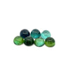 12.93cts 7Pcs Lot Natural Bi-Color Tourmaline Gemstone - 7MM - Round Cabochon - 25239RGT