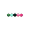 10.54cts 5Pcs Lot Natural Bi-Color Tourmaline Gemstone - 7.5MM - Round Cabochon - 25240RGT 