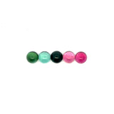 10.54cts 5Pcs Lot Natural Bi-Color Tourmaline Gemstone - 7.5MM - Round Cabochon - 25240RGT 